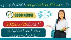 Good News Sindh Education Foundation Scholarship Announced In 2025 Apply Now